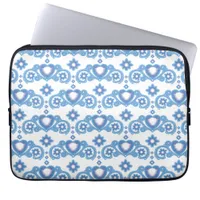 Moon Magic Stars Hearts Celestial White Laptop Sleeve