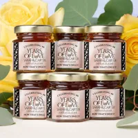 Elegant 46th Pearl Wedding Anniversary Celebration Honey Jar Favors