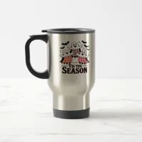 Tis The Season Checkered Halloween Travel Mug