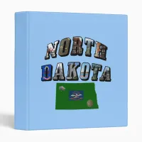 North Dakota Picture Text 3 Ring Binder