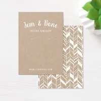 White Kraft Jewellery Designer Earring Card