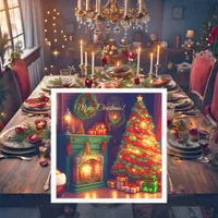 Traditionally Vintage style Christmas tree  Napkins