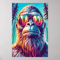 Cool Bigfoot in Hip Sunglasses Poster