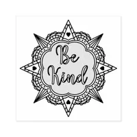 Pink and Mint Green Be Kind Rubber Stamp