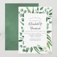 Eucalyptus Greenery Wedding Rehearsal Dinner Invitation