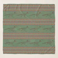 Southwest Roadrunner Sagebrush Green Scarf