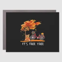 Cute Yorkshire Autumn Kawaii Yorkie It’s Fall Y’al Car Magnet