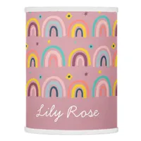 Pink Monogram Rainbow Pattern Lamp Shade