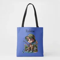 Little Boy Fishing Personalized Tote Bag