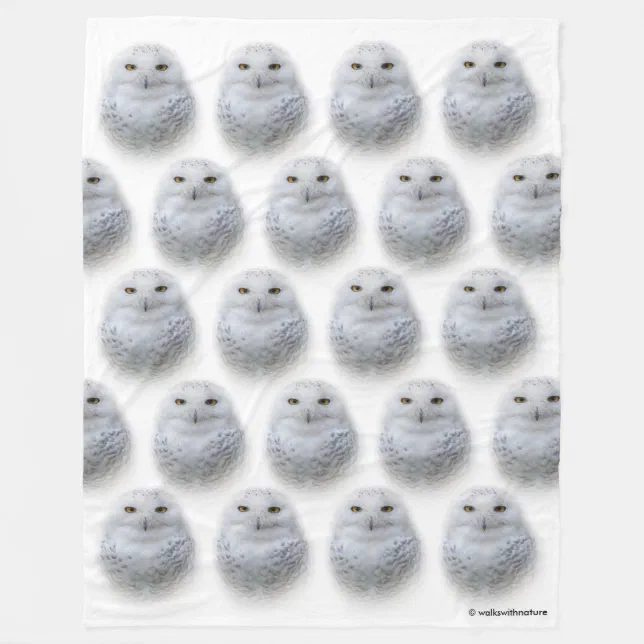 Beautiful, Dreamy and Serene Snowy Owl Fleece Blanket