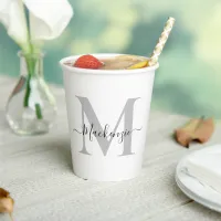 Personalize Monogram Initial Name Paper Cups