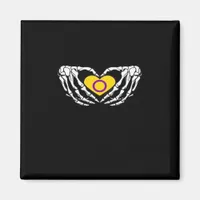 Intersex Pride Skeleton Halloween Goth Heart Class Magnet