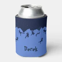 Rock Climbing Cool Blue Can Cooler