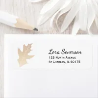 Autumn Oak Leaf Return Address Label