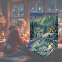 Magical Christmas night in the forest under stars  Paperweight