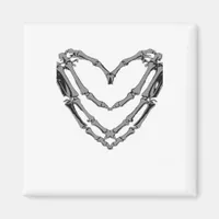 Skeleton Hands Heart Sign Retro Halloween Costume  Magnet