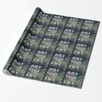 Art Washes the Soul Grunge Bird Digital Art Wrapping Paper