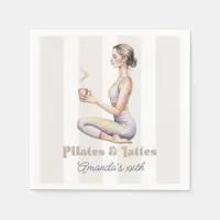 Pilates & Lattes Wellness Experience Birthday Napkins