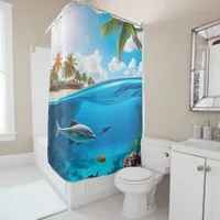 Undersea  shower curtain