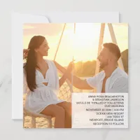 *~* Tropical RSVP QR AP13 PHOTO Palms Wedding Invitation