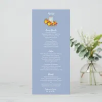 Elegant Rustic Country floral Sunflower Wedding  Menu