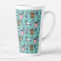 Teal and pink cute coffee coffee mug
