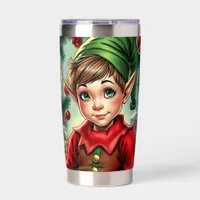 Whimsical Cartoon Elf | Christmas   Insulated Tumbler
