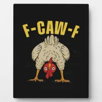 F-Caw-F Humor Gothic Crow Funny Aesthetic Style Plaque