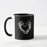 Hand Heart Skeleton Bone Spooky Girls Women Teens  Mug