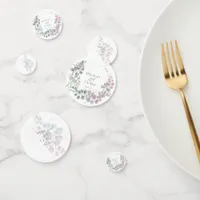 Pretty Pink and Green Eucalyptus Confetti