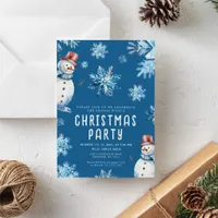 Blue Christmas Holiday Party Invitation