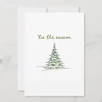 Tis The Season Christmas Tree Debbie Groovy Santa Holiday Card