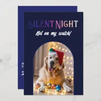 Aurora Glow Funny Pet Dog Christmas Photo Holiday Card