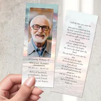 Sunset Ocean Photo Prayer Memorial Bookmarks