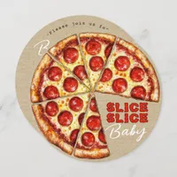 Slice Slice Pizza Baby Shower Invitation