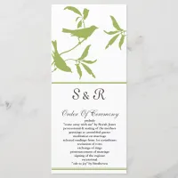 green Wedding program