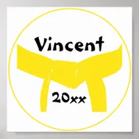 Martial Arts Yellow Belt Poster