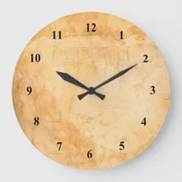 Terracotta brick wall large clock