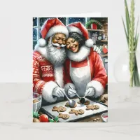 Mr and Mrs Clause Cute Personalized Christmas  Card