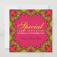 Exotic Tribal Fruity Party Invitations