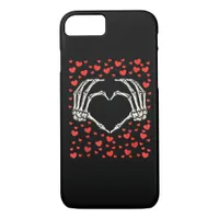 Skeleton Hand Red Heart Birthday Valentines Day  iPhone 8/7 Case