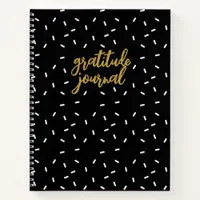 Black Confetti Gratitude Journal