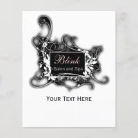 black and white Chic Business coupons Flyer