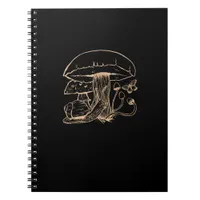 Cottagecore Aesthetic Goblincore Mushroom Snail Notebook