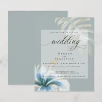 Budget But Beautiful Wedding Dusty Blue Hibiscus