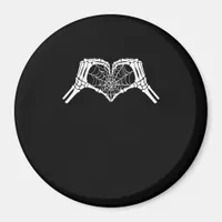 Skeleton Heart Hands Spiderweb Halloween Spooky Wo Magnet