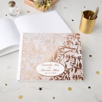 Japanese Cherry Blossoms Rose Gold Foil Wedding Foil Guest Book