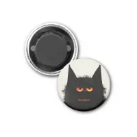 Grumpy Black Cat Magnet