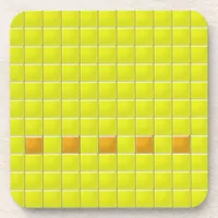 Coaster Set - Mosaic Squares in Yellow