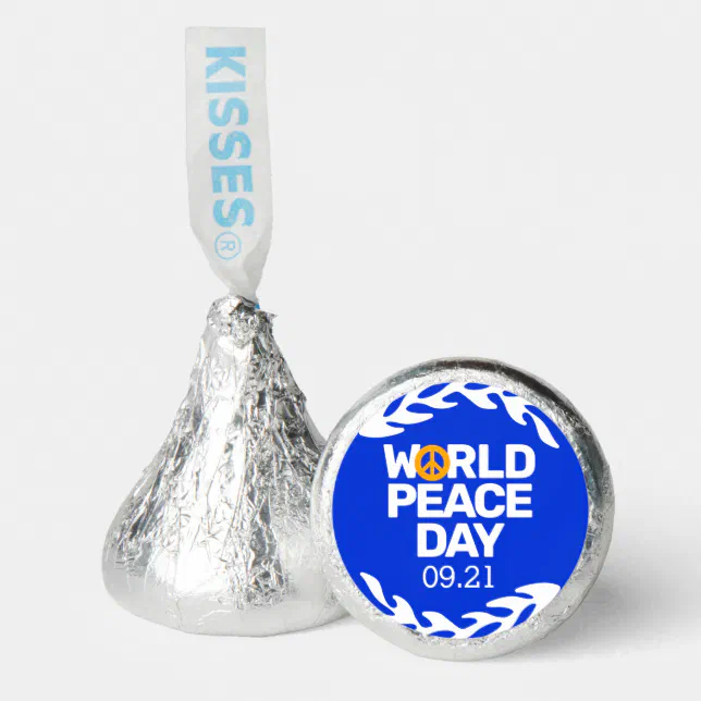 Blue Orange World Peace Day Peace Sign Hershey®'s Kisses®